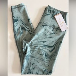 Spiritual Gangster Marble Leggings - Green and Gray